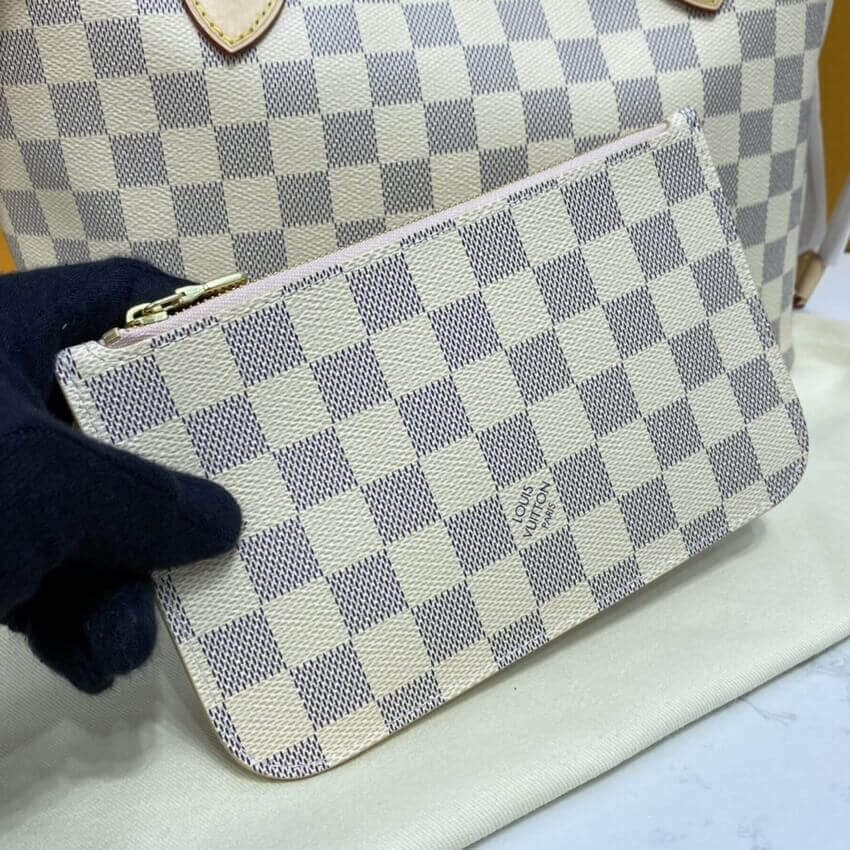 Louis Vuitton Damier Azur Neverfull PM N41362 Pink