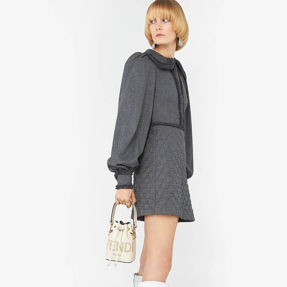 Fendi Mon Tresor Mini Logo-Print Leather Bucket Bag 8BS010