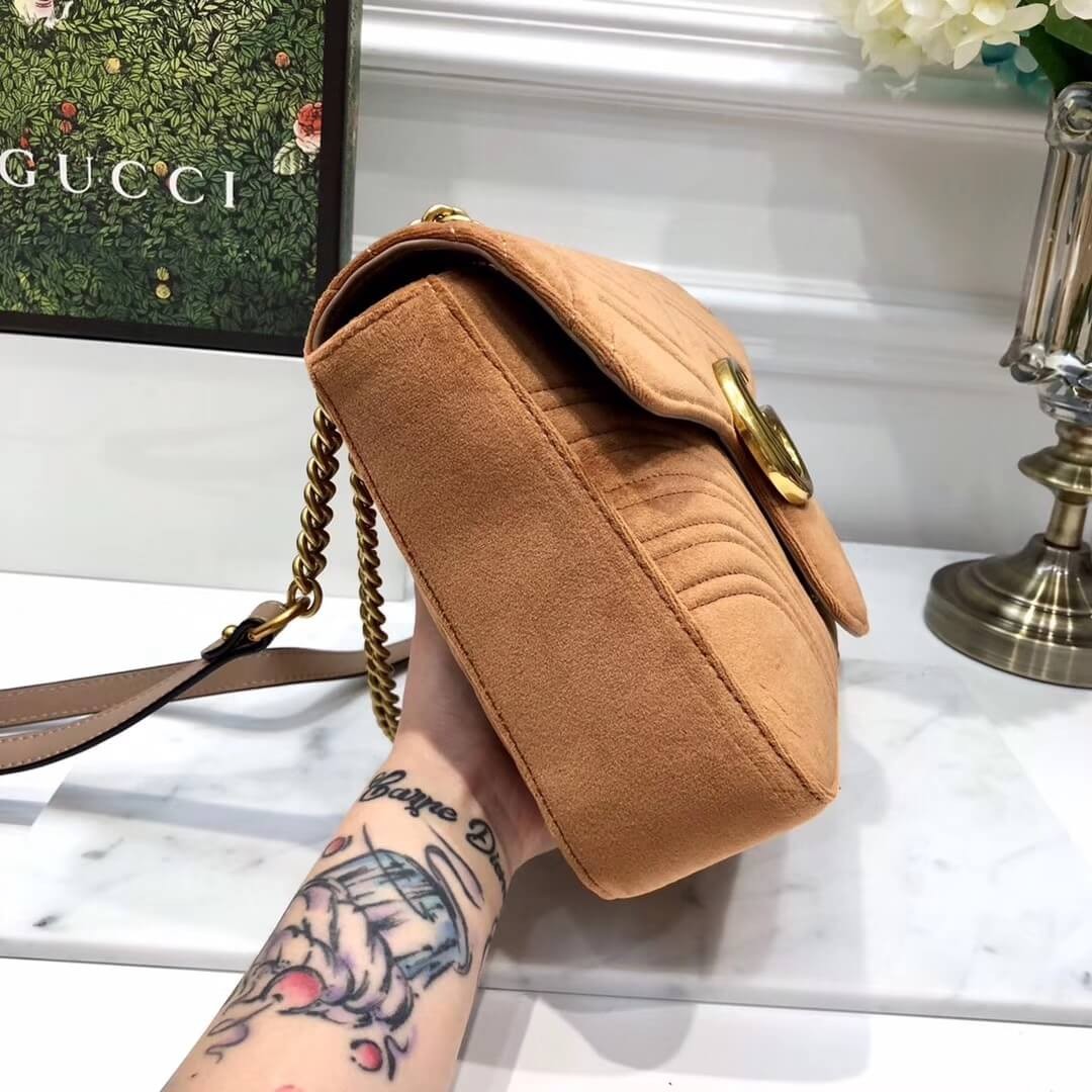 Gucci GG Marmont Medium Velvet Shoulder Bag 443496