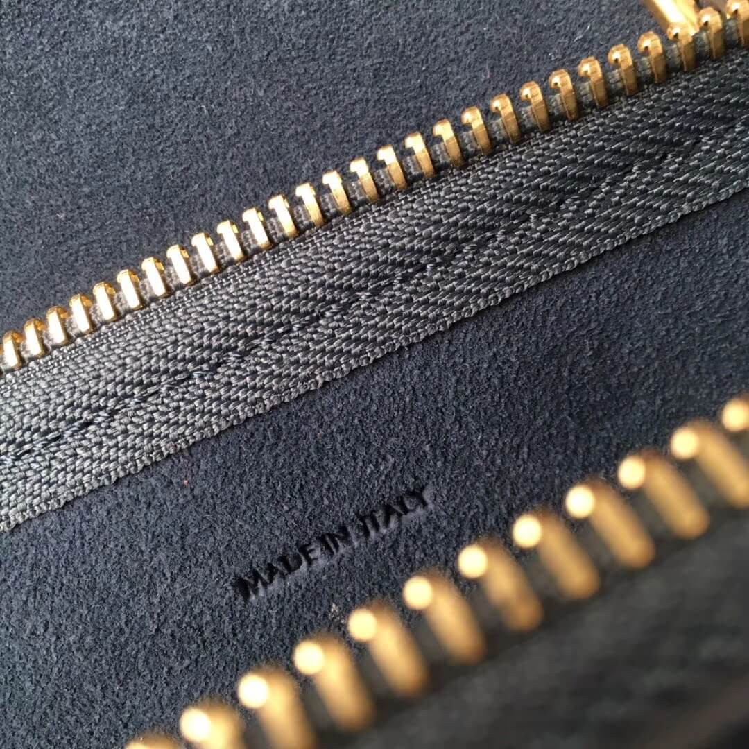 Celine Micro Belt Bag In Grained Calfskin 189153 Navy Blue