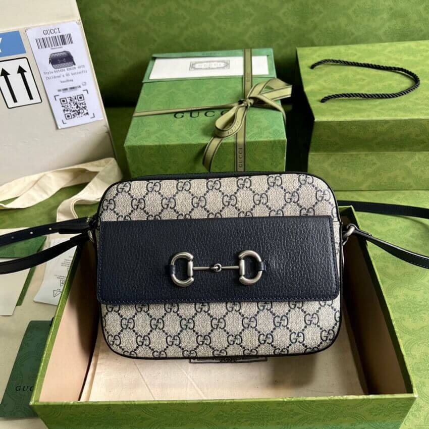 Gucci Horsebit 1955 Small Bag in Blue 645454