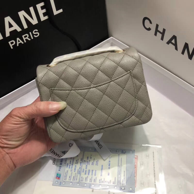 Chanel Caviar Leathe 17cm Classic Flap Bag 1115