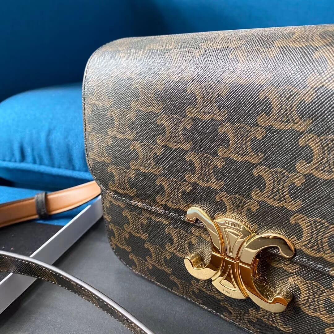 Celine Medium Triomphe Bag In Triomphe Canvas 187362