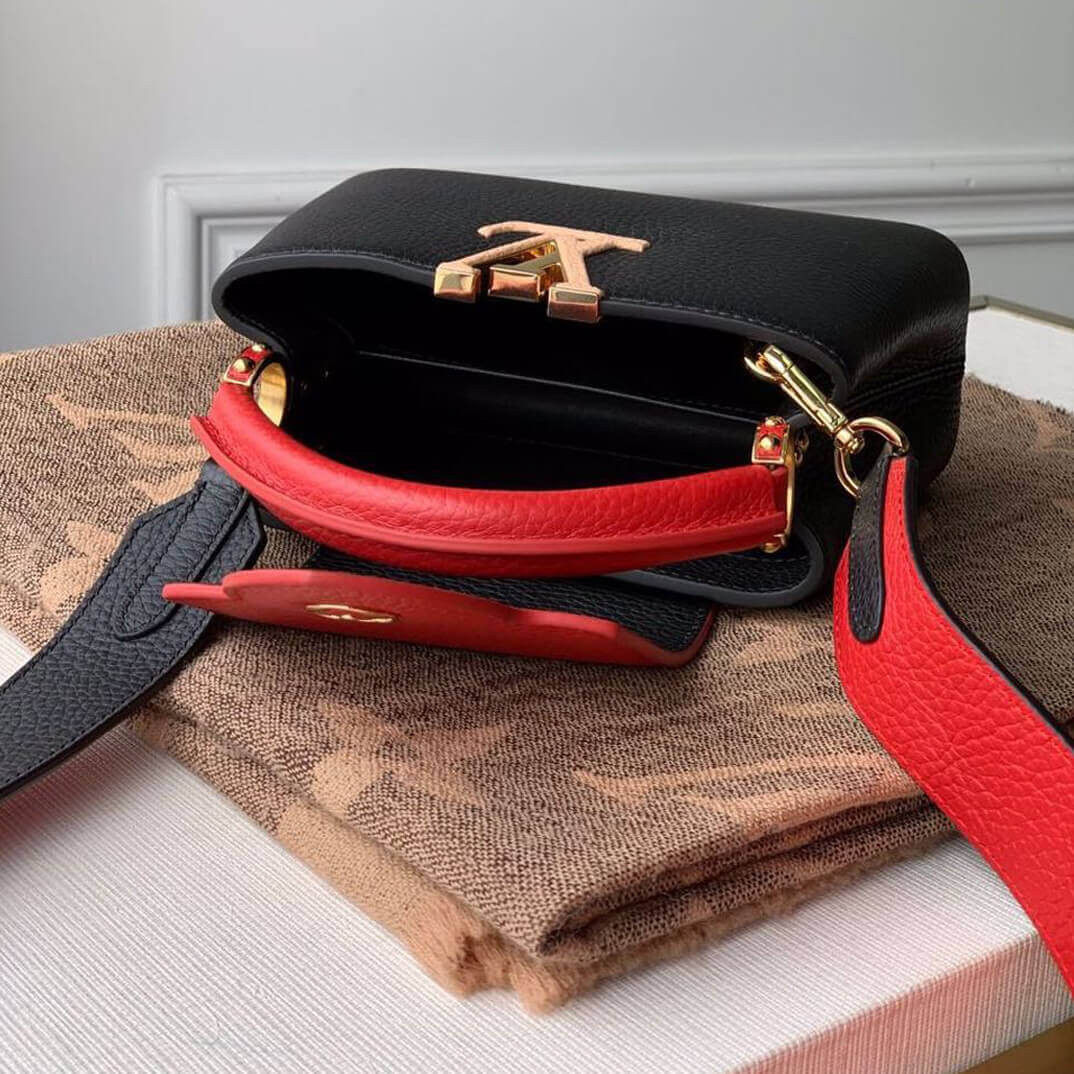 Louis Vuitton Capucines Mini M56071 Black/Red
