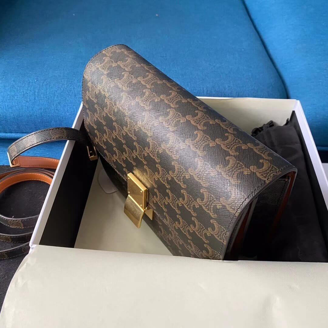 Celine Medium Classic Bag In Triomphe Canvas 189173