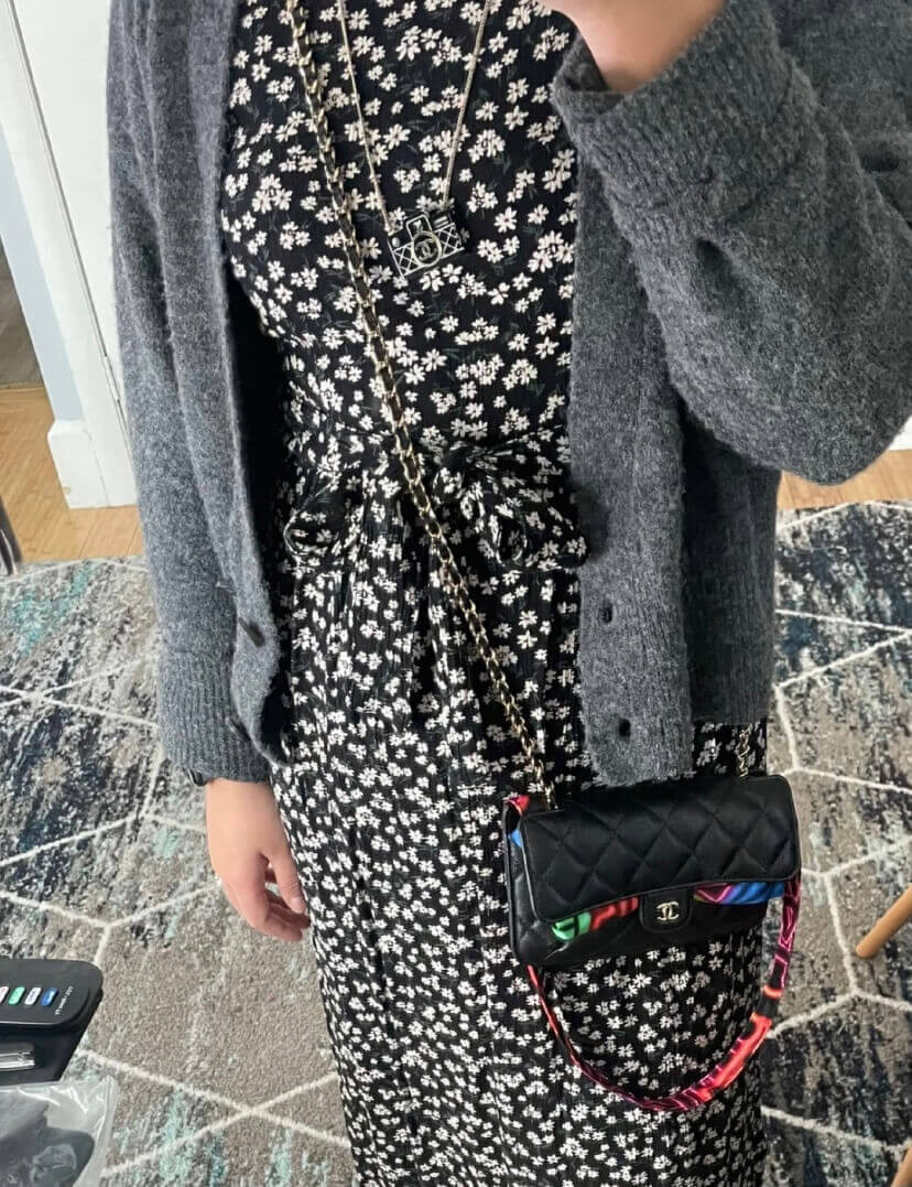 Chanel Foldable Tote Bag With Chain AP2095