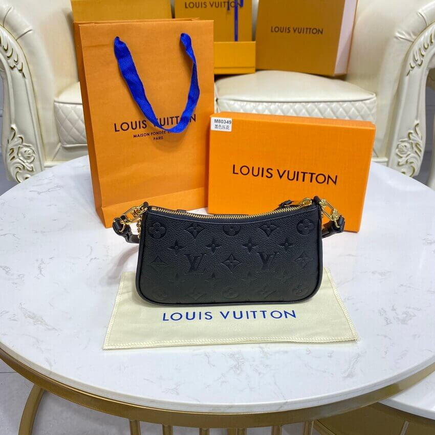 Louis Vuitton Monogram Empreinte Easy Pouch On Strap M80349 Black