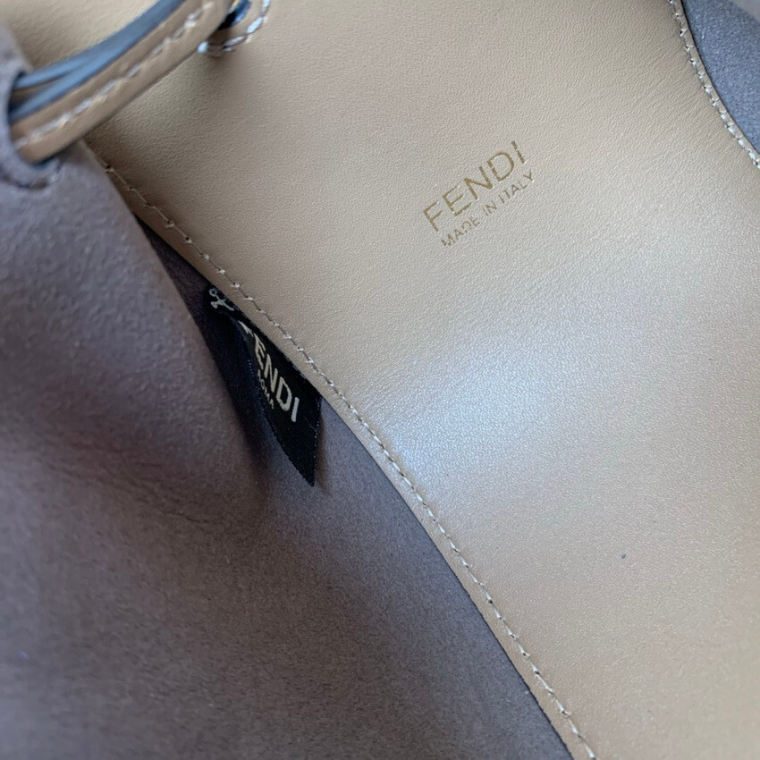 Fendi Pomodorino Brown FF Fabric Mini Bag 8BS059