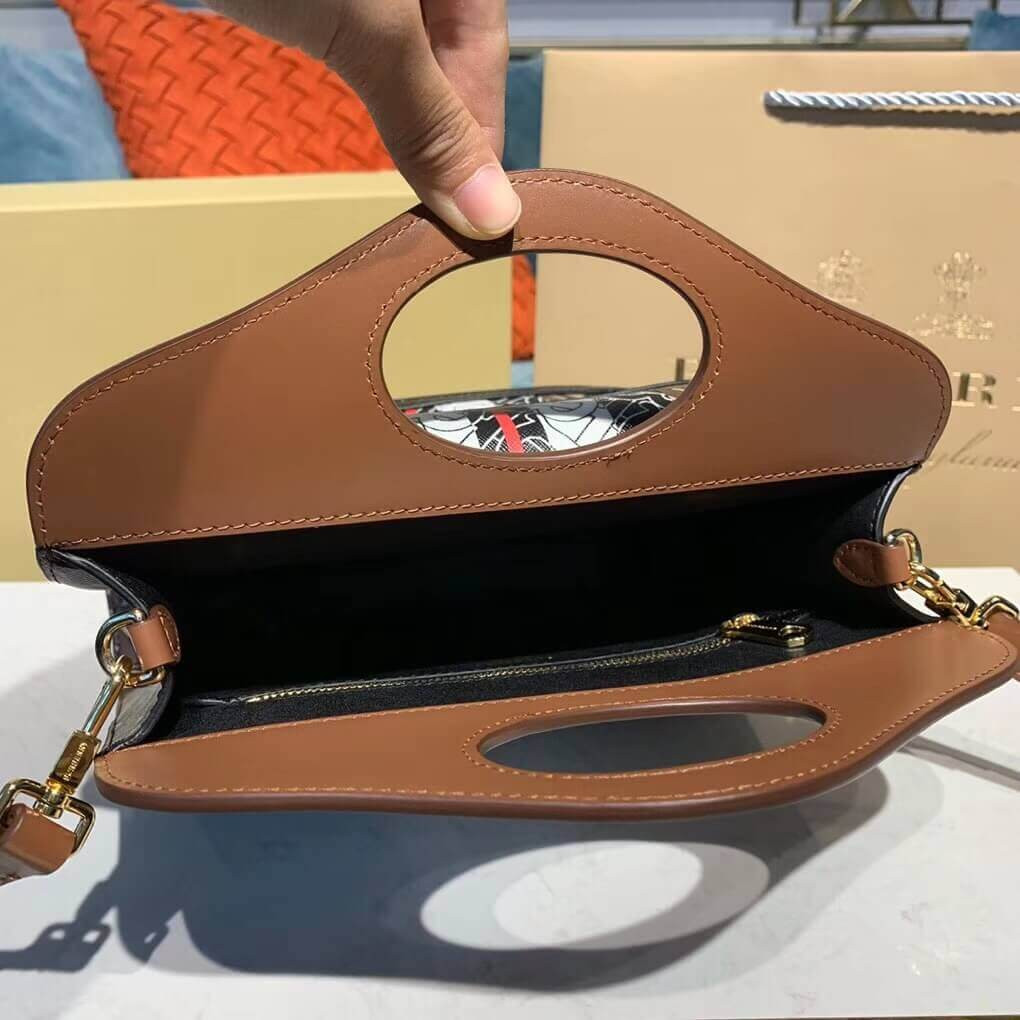 Burberry Small Monogram Stripe E-canvas Pocket Bag 80193631