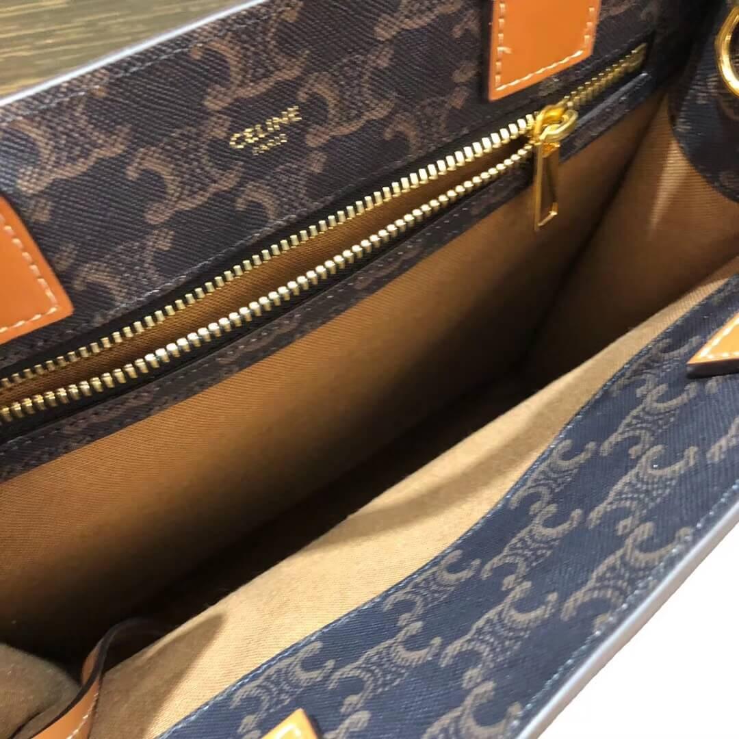 Celine Small Cabas Vertical In Triomphe Canvas 191542