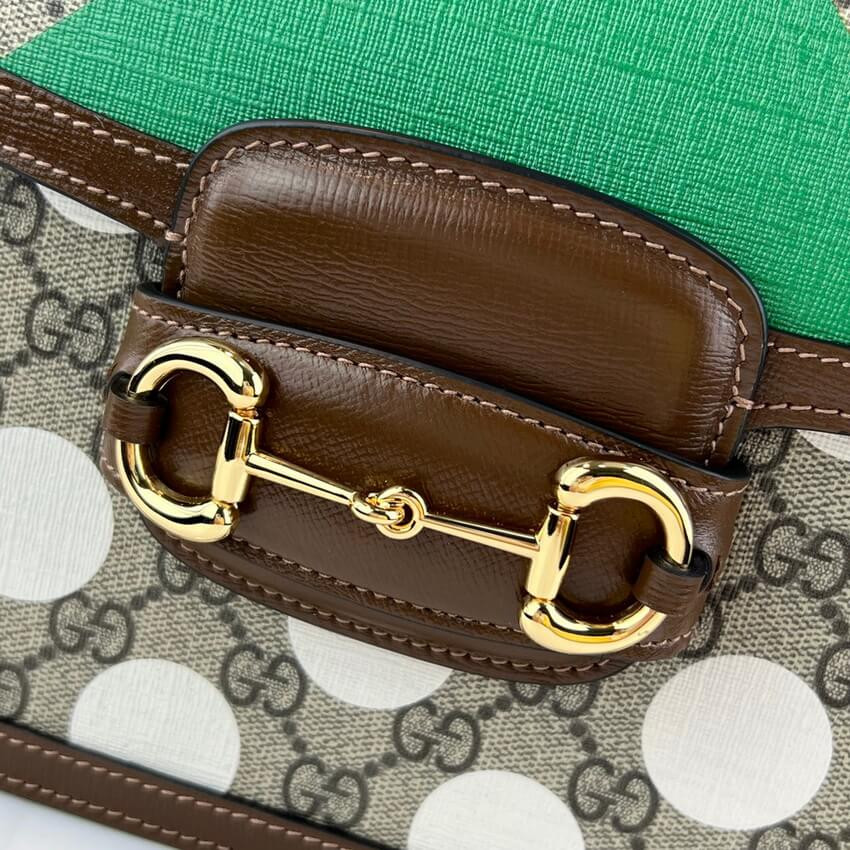 Gucci Horsebit 1955 Shoulder Bag With Geometric Print 602204