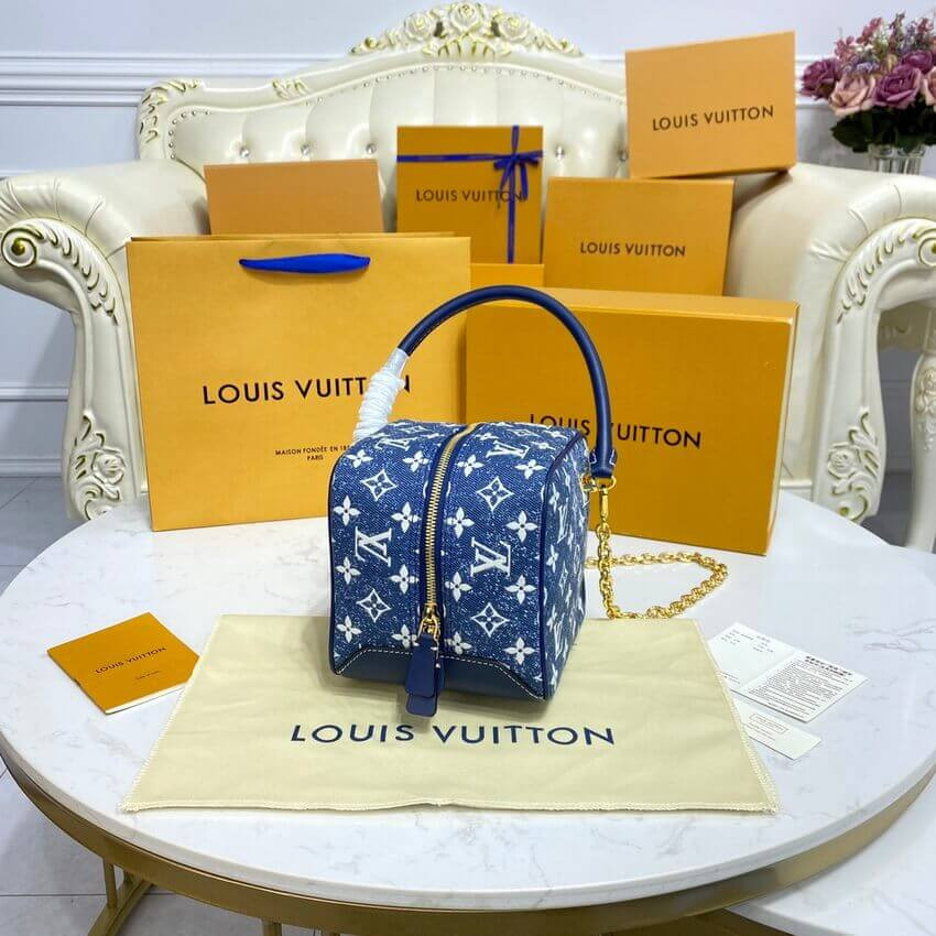 Louis Vuitton Denim Jacquard Textil Square Bag M59611