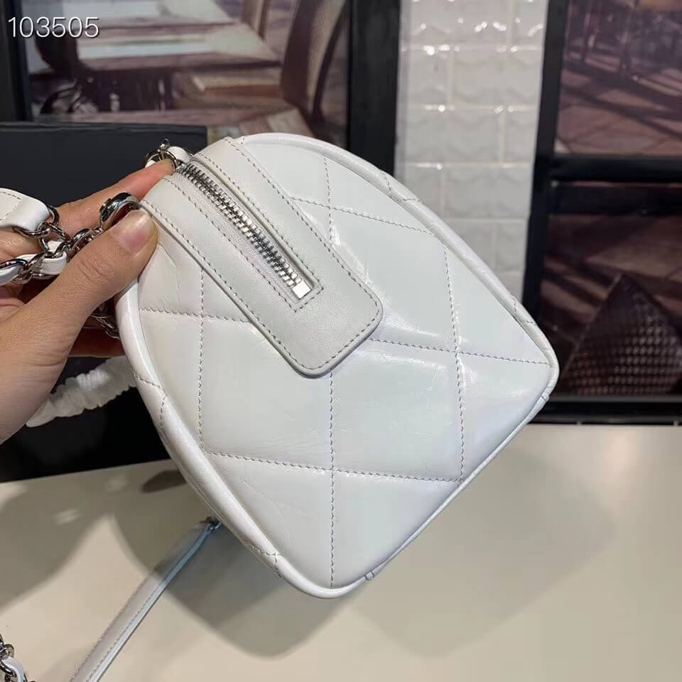 Chanel Small Bowling Bag in Calfskin AS1321