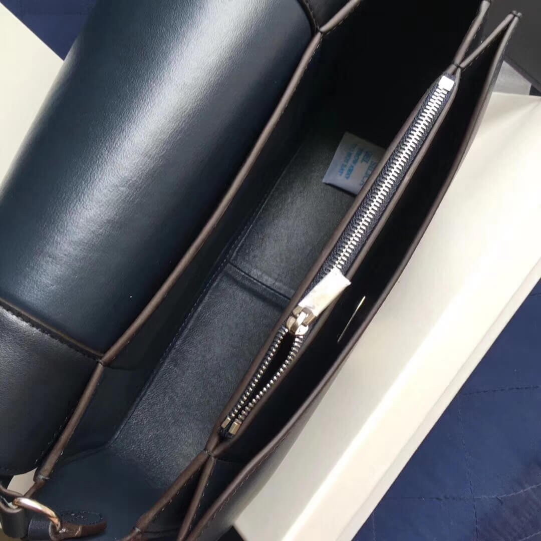 Celine Frame Medium Shoulder Bag 180263 Black/Burgundy