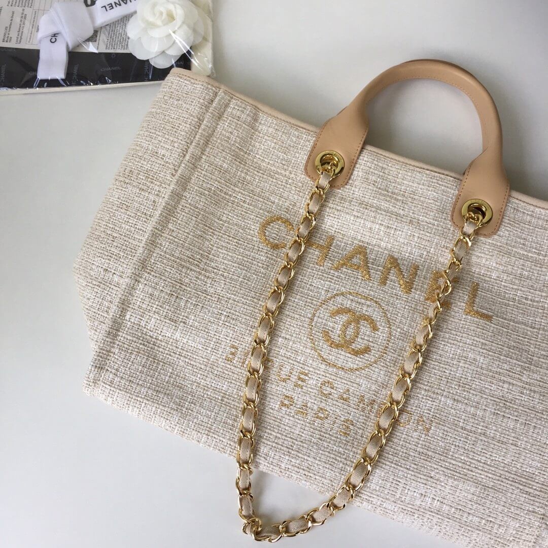 Chanel Mixed Fibers Shopping Bag A66942