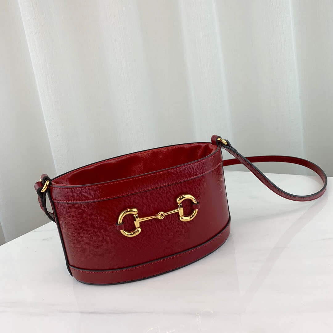 Gucci 1955 Horsebit Bucket Bag 602118 Red
