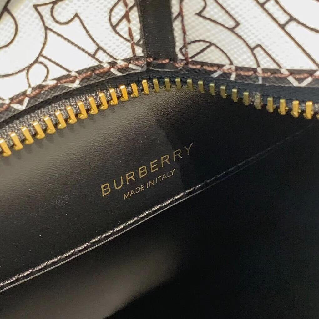 Burberry Small Monogram Stripe E-canvas Cube Bag 80193561