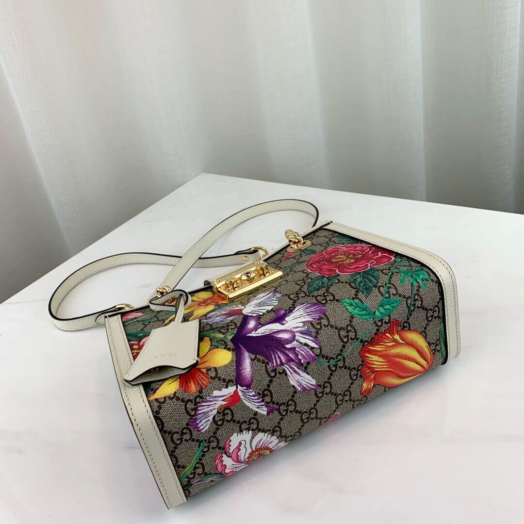 Gucci Padlock GG Flora Small Shoulder Bag 498156