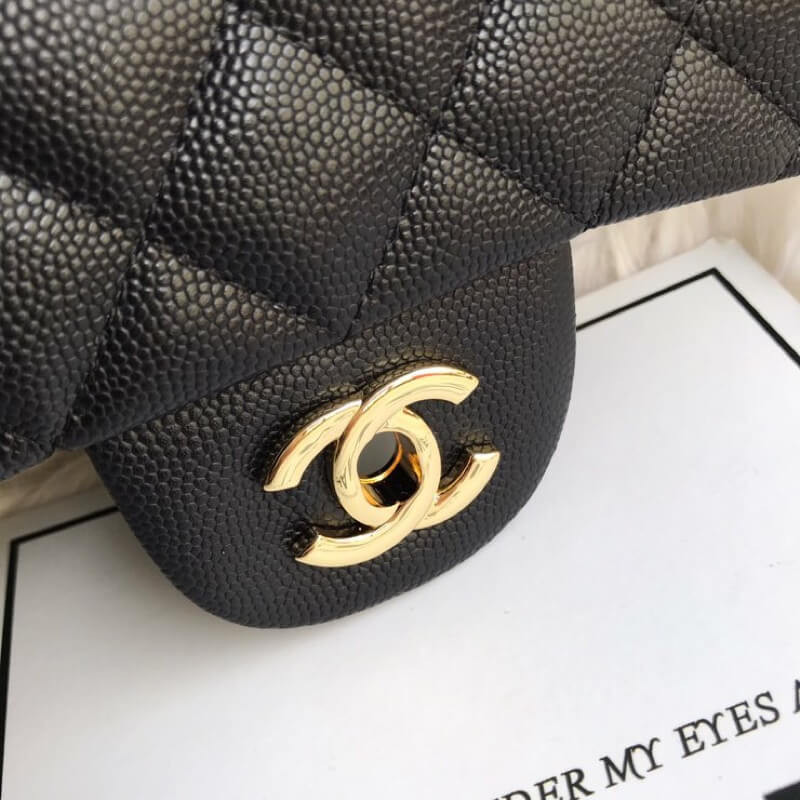 Chanel Caviar Calfskin 20cm Classic Flap Bag 1116 Black