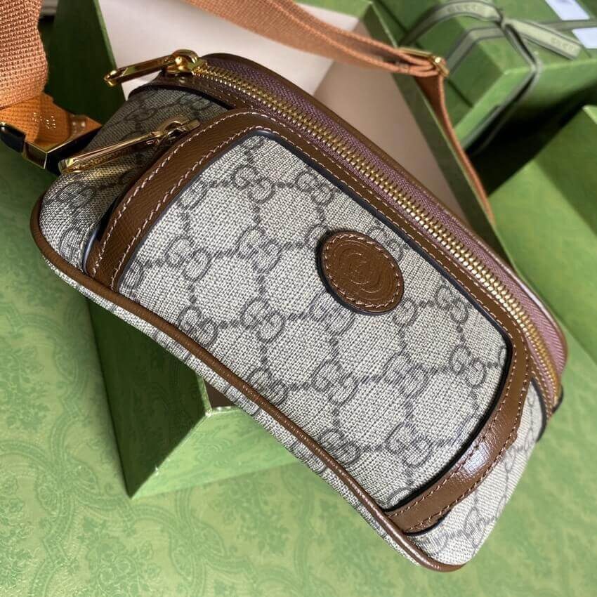 Gucci Belt Bag with Interlocking G in Brown GG Supreme 682933