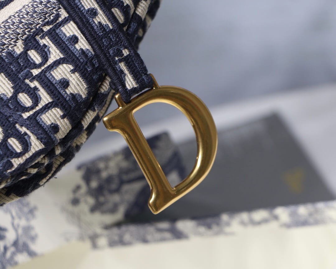 Christian Dior Saddle Denim Canvas Bag M0446