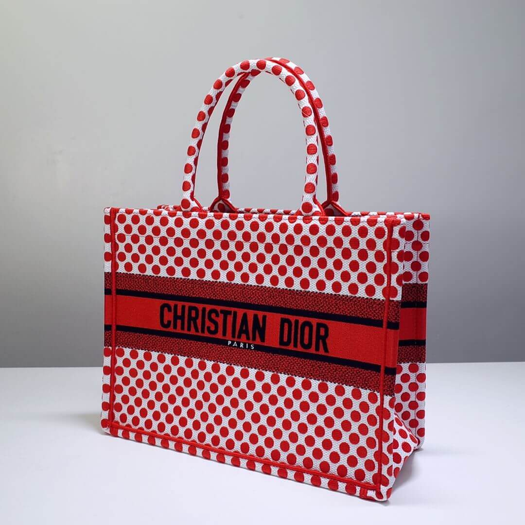 Dior Polkadot Dioramour Small Book Tote Bag M1296
