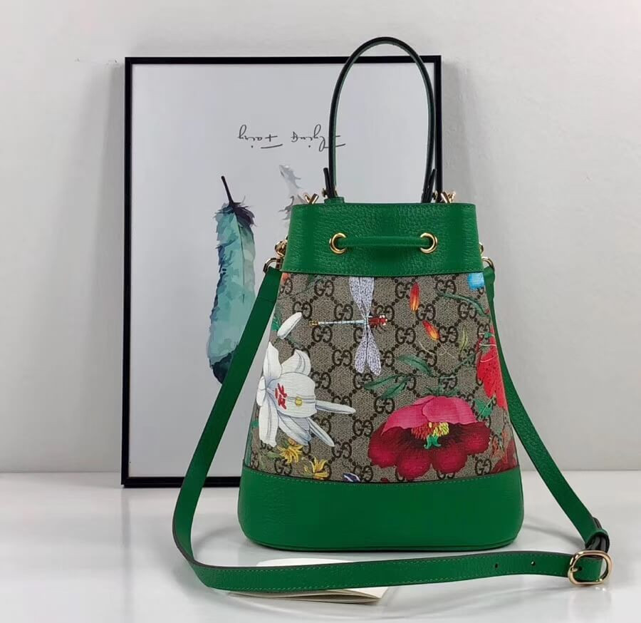 Gucci Ophidia GG Flora Small Bucket Bag 550621