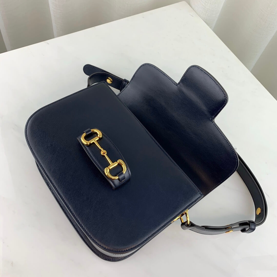 Gucci 1955 Horsebit Shoulder Bag 602204 Blue