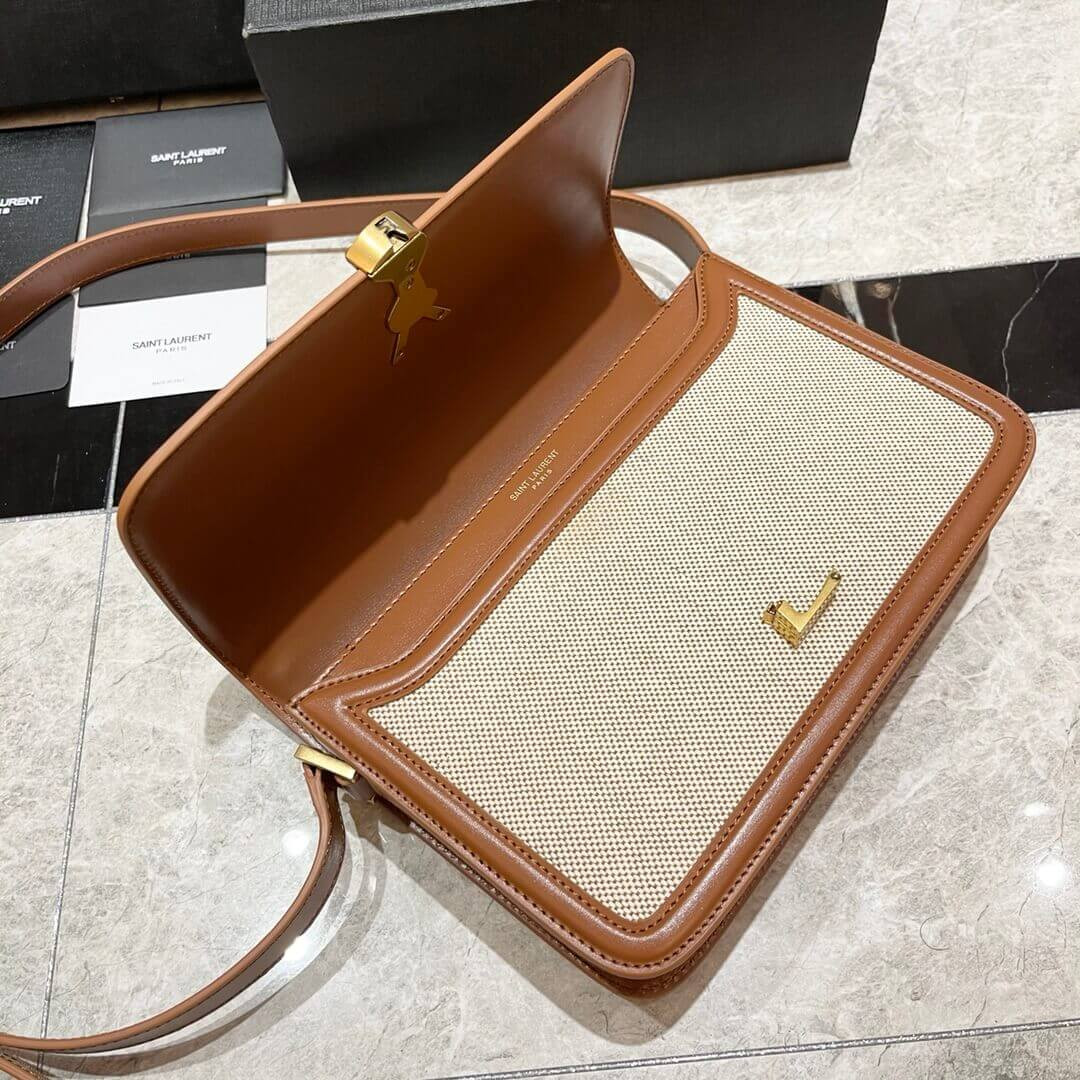 Saint Laurent YSL Solferino Medium Canvas Crossbody Bag 634305