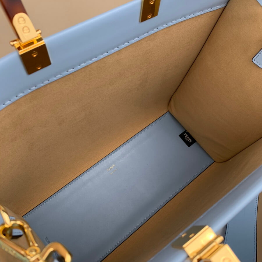 Fendi Medium Sunshine Shopper 8BH386 Light Blue
