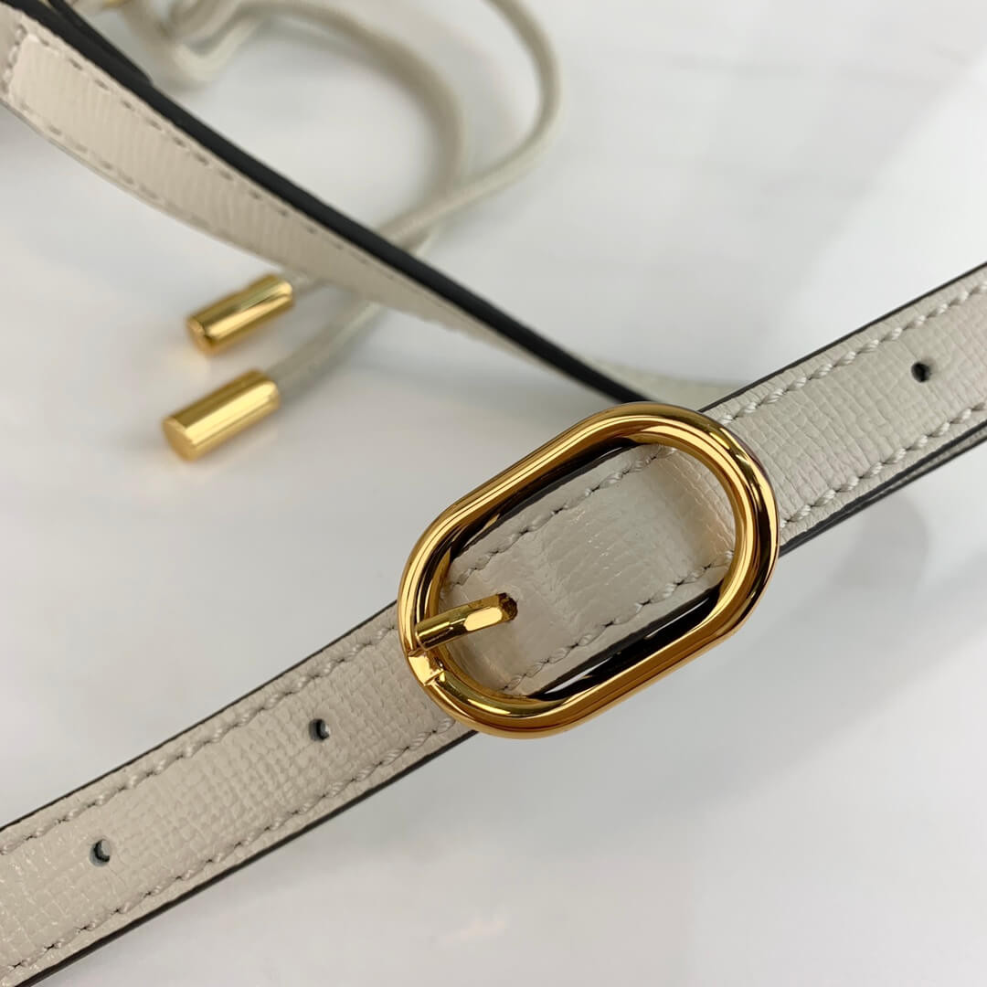 Gucci 1955 Horsebit Bucket Bag 602118 White