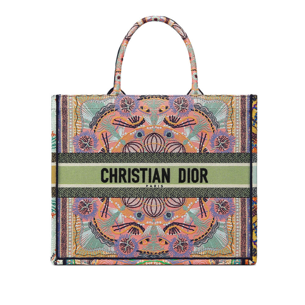 Dior Book Tote Multicolor In Lights Embroidery M1286