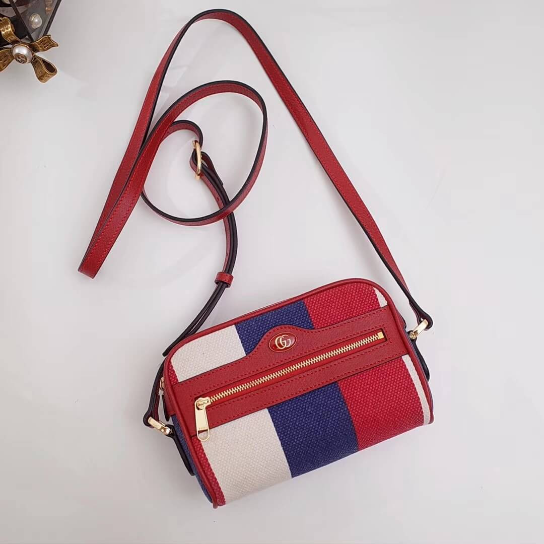 Gucci Ophidia Sylvie Stripe Canvas Mini Bag 517350