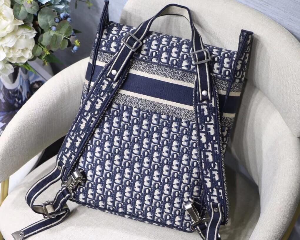 Christian Dior Embroidered Canvas Backpack M1293