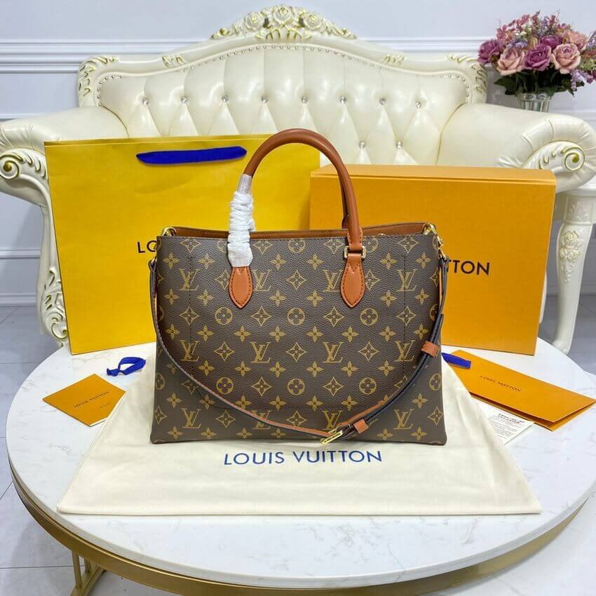 Louis Vuitton Monogram Canvas Flower Tote M43770 Caramel