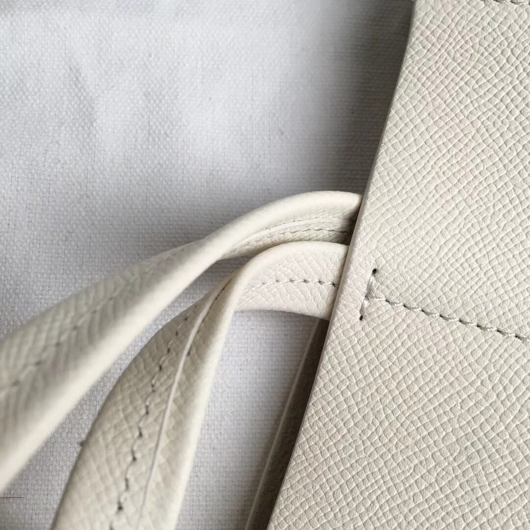 Celine Small Cabas In Grained Calfskin 189813 White/Black