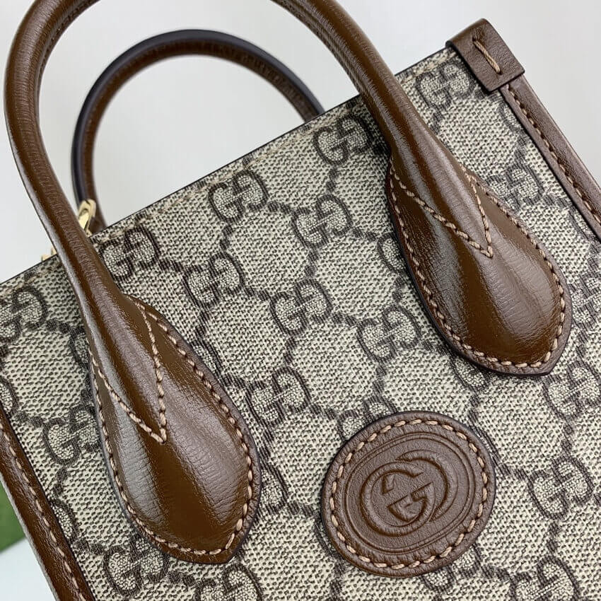 Gucci Mini Tote Bag with Interlocking G in GG Supreme 671623