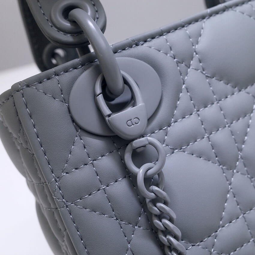 Dior Mini Lady Dior Bag in Ultramatte Cannage Calfskin M0505