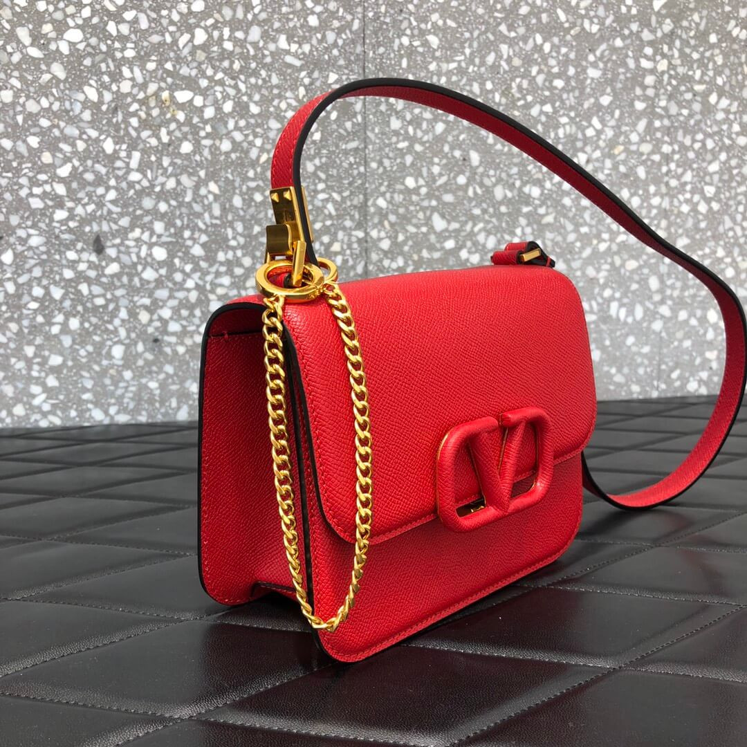 Valentino Small Vsling Shiny Calfskin Shoulder Bag 0021