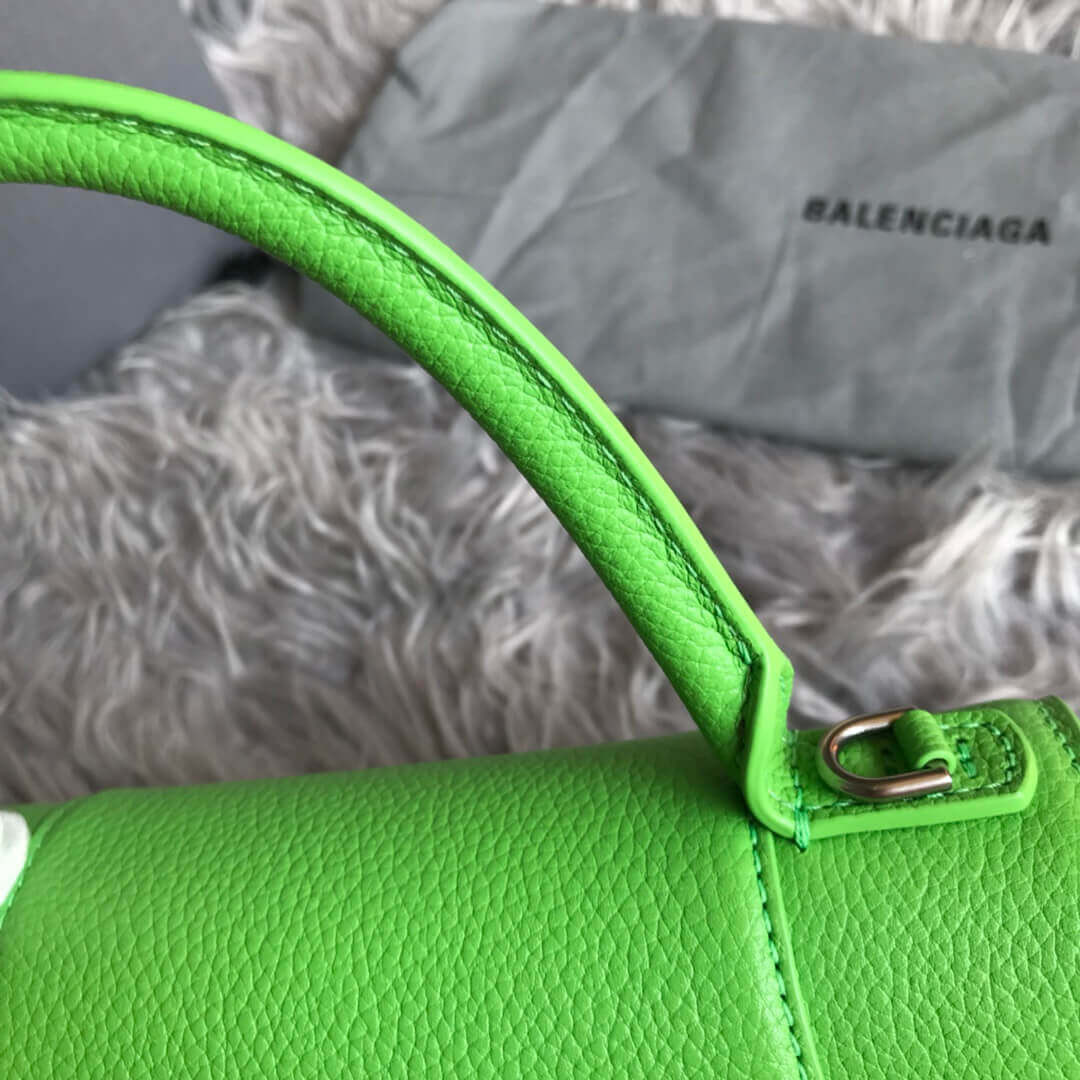 Balenciaga Hourglass S Textured-Leather Tote