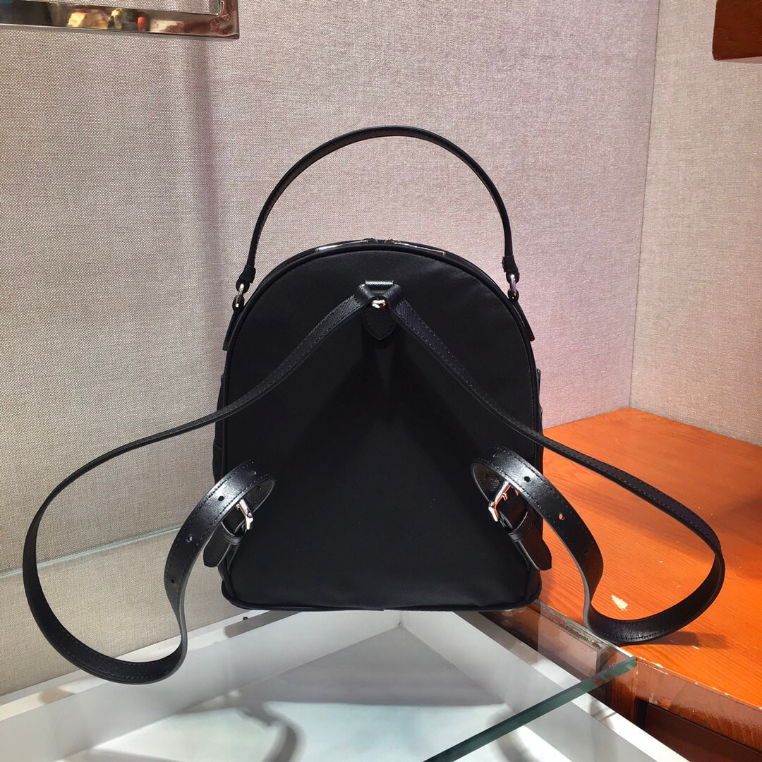 Prada Nylon And Saffiano Leather Backpack 1BZ3811