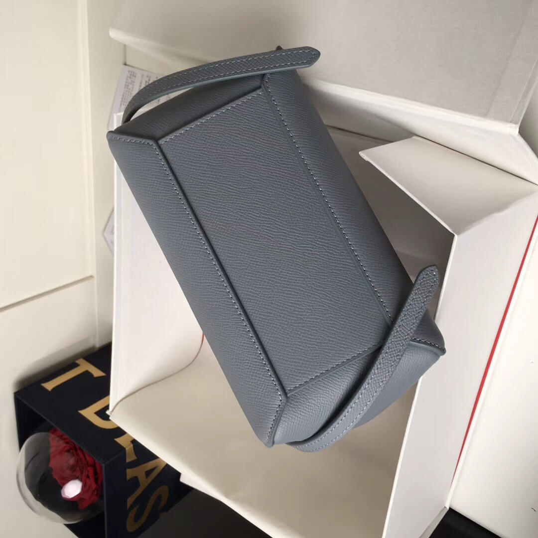 Celine Micro Belt Bag In Grained Calfskin 189153 Light Blue