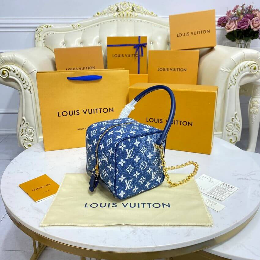 Louis Vuitton Denim Jacquard Textil Square Bag M59611