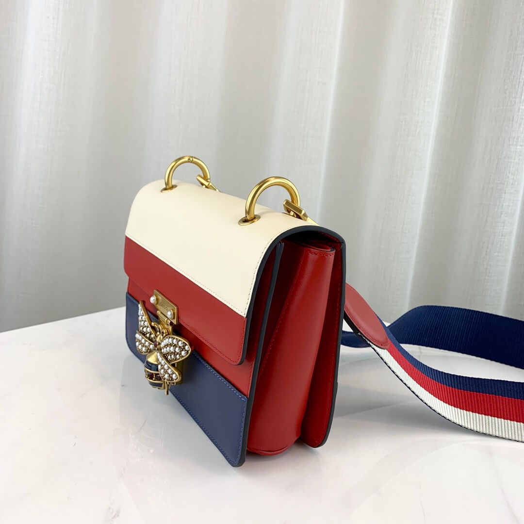 Gucci Queen Margaret Shoulder Bag 476542 Blue/Red/White