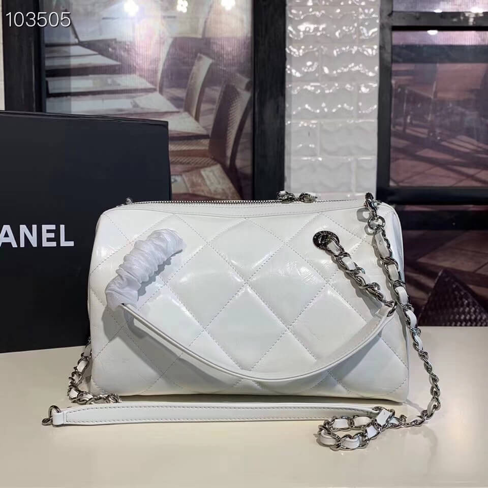 Chanel Small Bowling Bag in Calfskin AS1321