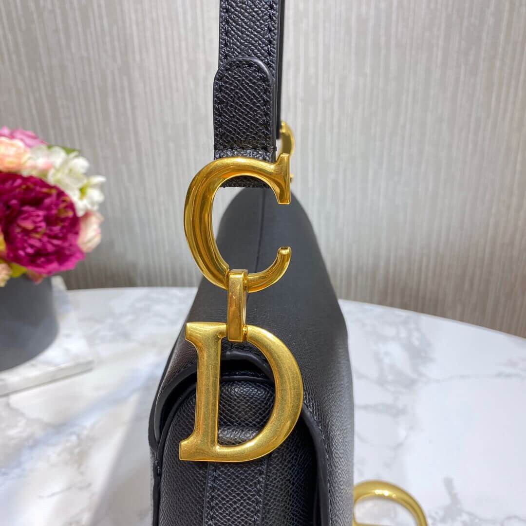 Christian Dior Saddle Bag in Grained Calfskin M0446