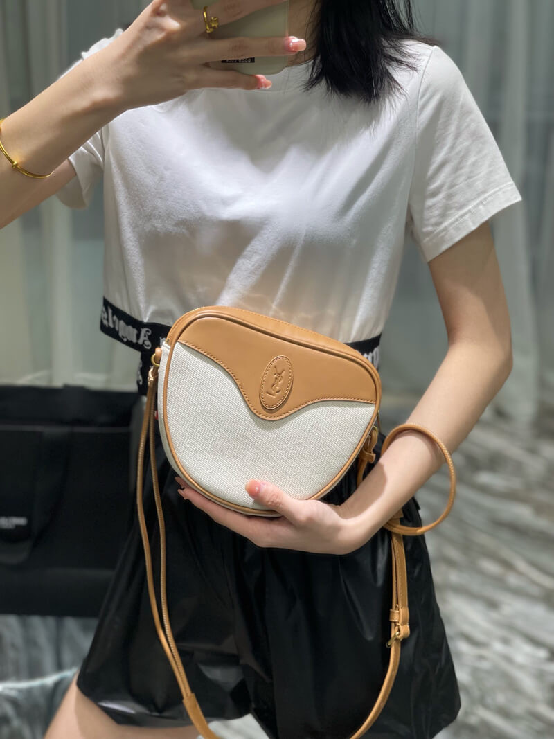 Saint Laurent YSL Le Monogramme Cœur Bag 675260 Brown Gold