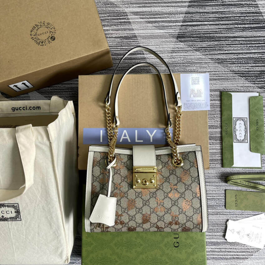 Gucci Padlock Small Berry Tote Bag 498156