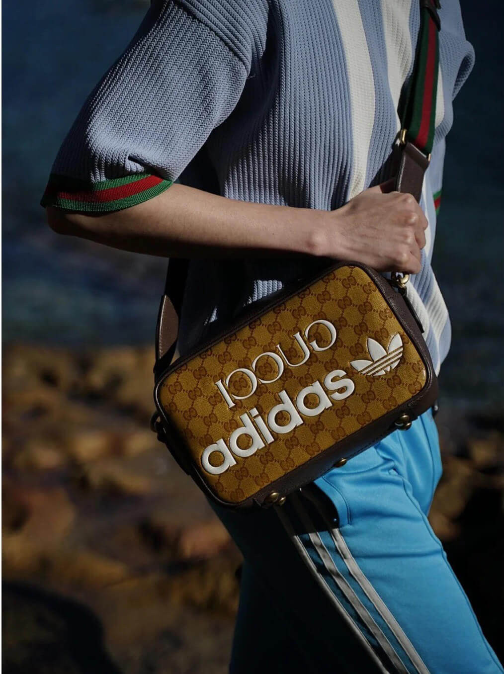 adidas x Gucci Small Shoulder Bag 702427 in GG Crystal Canvas