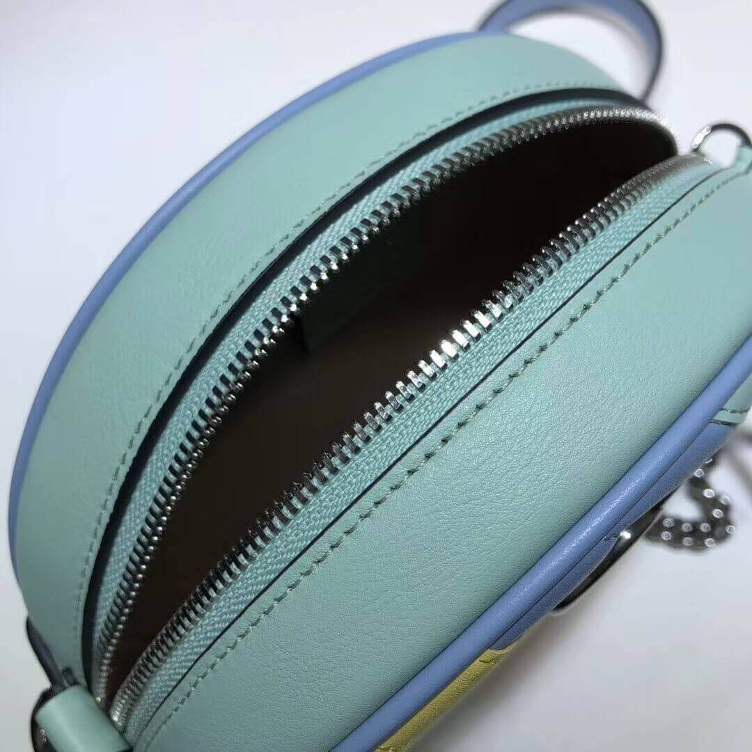 Gucci GG Marmont Mini Round Shoulder Bag In Pastel And Rainbow 550154